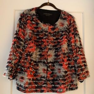 HARD TO FIND MARINA RINALDI FEATHER BLAZER